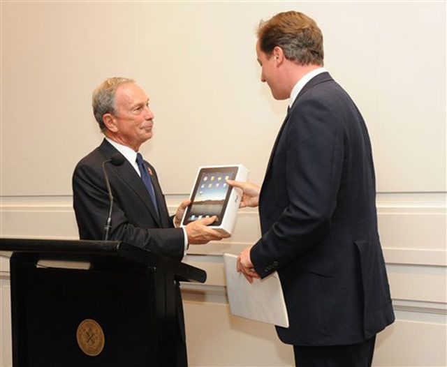 Mayor Bloomberg LOVES iPads—he even gives them to foreign dignitaries, like British PM David Cameron